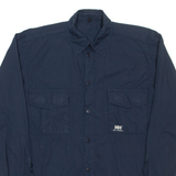 HELLY HANSEN Mens Plain Shirt Blue Long Sleeve M