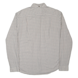 LACOSTE Slim Fit Mens Shirt Grey Check Long Sleeve S