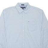TOMMY HILFIGER Custom Fit Mens Shirt Blue Gingham Long Sleeve M