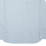 TOMMY HILFIGER Custom Fit Mens Shirt Blue Gingham Long Sleeve M