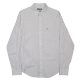 RALPH LAUREN Fitted Stretch Mens Shirt White Gingham Long Sleeve S
