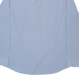 DKNY Slim Fit Stretch Mens Shirt Blue Gingham Long Sleeve L