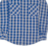BENCH Mens Shirt Blue Check Long Sleeve S