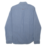 TOMMY HILFIGER Denim Look Mens Plain Shirt Blue Long Sleeve S