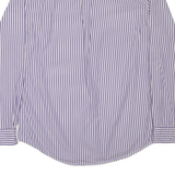 TOMMY HILFIGER 80's 2 ply Mens Shirt Blue Pinstripe Long Sleeve L