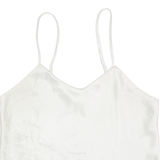 Womens Camisole Vest Cream V-Neck Sleeveless M