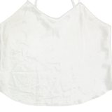 Womens Camisole Vest Cream V-Neck Sleeveless M