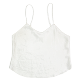 Womens Camisole Vest Cream V-Neck Sleeveless M