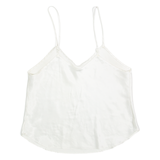 Womens Camisole Vest Cream V-Neck Sleeveless M