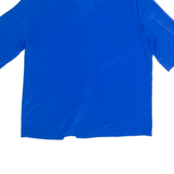 LE CHINE CLASSIC Womens Blouse Shirt Blue Collared S