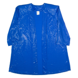 DIVINA OF SWITZERLAND Womens Kimono Blouse Blue 3/4 Sleeve 90s Polka Dot M