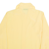 SOLANGE MONDOR Womens Blouse Shirt Yellow High Neck Long Sleeve 90s L