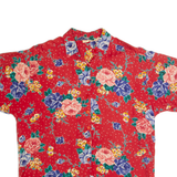 STAR OF INDIA Womens Printed Shirt Red Collared 90s Floral M