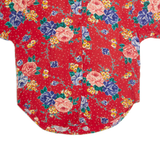 STAR OF INDIA Womens Printed Shirt Red Collared 90s Floral M