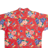 STAR OF INDIA Womens Printed Shirt Red Collared 90s Floral M