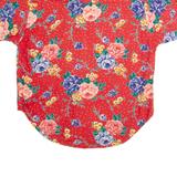 STAR OF INDIA Womens Printed Shirt Red Collared 90s Floral M