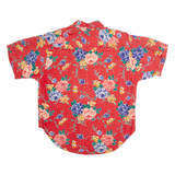 STAR OF INDIA Womens Printed Shirt Red Collared 90s Floral M