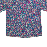 NORTON MCNAUGHTON Womens Printed Blouse Blue 90s Crazy Pattern M