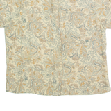 LIZ CLAIBORNE Petite Womens Printed Shirt Grey 90s Silk Paisley S