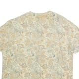 LIZ CLAIBORNE Petite Womens Printed Shirt Grey 90s Silk Paisley S