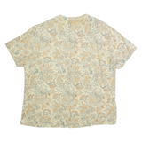 LIZ CLAIBORNE Petite Womens Printed Shirt Grey 90s Silk Paisley S