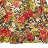 BON WORTH Ribbed Womens Printed Shirt Black 3/4 Sleeve 90s Floral XL