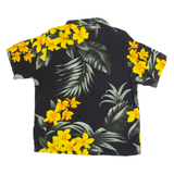 FAVANT Hawaiian Womens Printed Shirt Black Collared 90s Floral M
