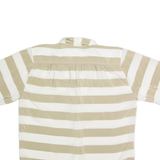 LIZ CLAIBORNE Womens Printed Shirt Cream Collared 90s Striped L