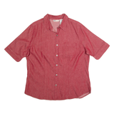 FADED GLORY Womens Shirt Red Collared 90s L