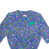 MICHAEL PHILLIPS Petite Womens Printed Blouse Blue 90s Floral M