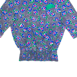 MICHAEL PHILLIPS Petite Womens Printed Blouse Blue 90s Floral M
