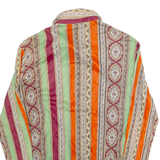 ELLES BELLES Womens Printed Shirt Grey Collared Long Sleeve Striped M