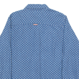 TOMMY HILFIGER DENIM An American Original Mens Shirt Blue Geometric Long Sleeve L