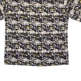 CITY STREETS Mens Shirt Black 90s Crazy Pattern XL
