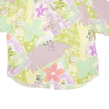 Womens Shirt Purple Viscose 90s Crazy Pattern XL