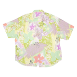 Womens Shirt Purple Viscose 90s Crazy Pattern XL