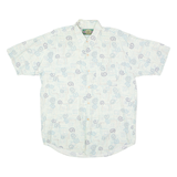 GUY'S DIMPLE Mens Shirt Blue 90s Crazy Pattern XL