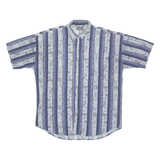 TRIUMPH OF CALIFORNIA Mens Shirt Blue 90s Striped L