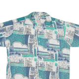 SUNLIGHT Mens Shirt White Geometric M