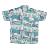 SUNLIGHT Mens Shirt White Geometric M