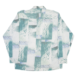 CASUAL LAND Mens Shirt Green Geometric Long Sleeve M