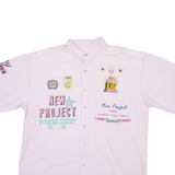 LIFE IS GARRY Mens Shirt Pink Crazy Pattern L