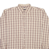 DANIEL HECHTER Mens Shirt Brown Check Long Sleeve XL