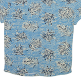 C&A Mens Hawaiian Shirt Blue Floral M