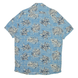 C&A Mens Hawaiian Shirt Blue Floral M
