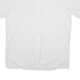 COLDOR Mens Shirt White Striped L