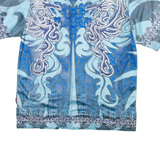 HANGZHOU Mens Shirt Blue Crazy Pattern M