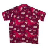 GIANI FEROTI Mens Shirt Pink Viscose Crazy Pattern 2XL