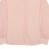 SCORPION Womens Plain Shirt Pink Long Sleeve M