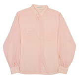 SCORPION Womens Plain Shirt Pink Long Sleeve M